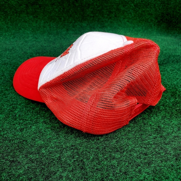 Vintage Rainbow Reef Key Largo Florida Red/White Mesh Snapback Trucker Cap Hat - Picture 3 of 9